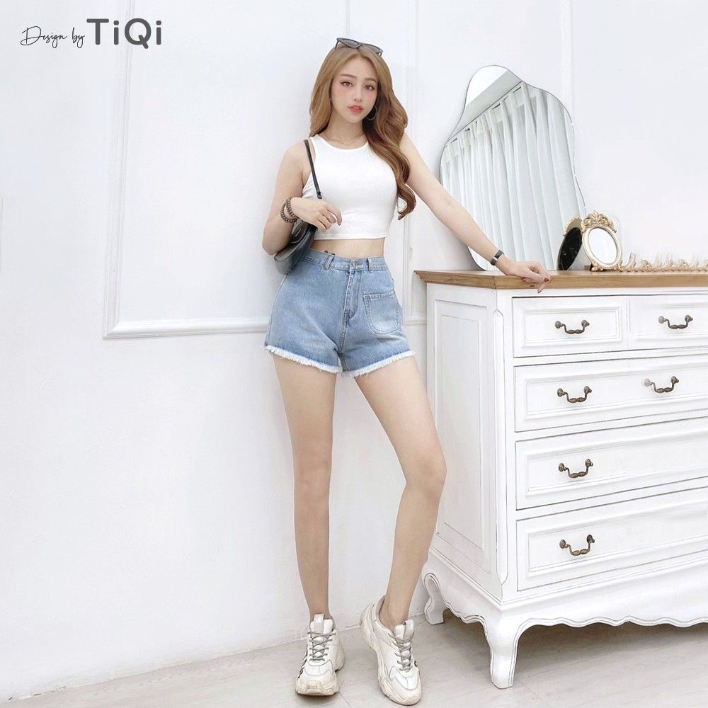  Quần short nữ lưng cao TiQi Jeans S1-460 