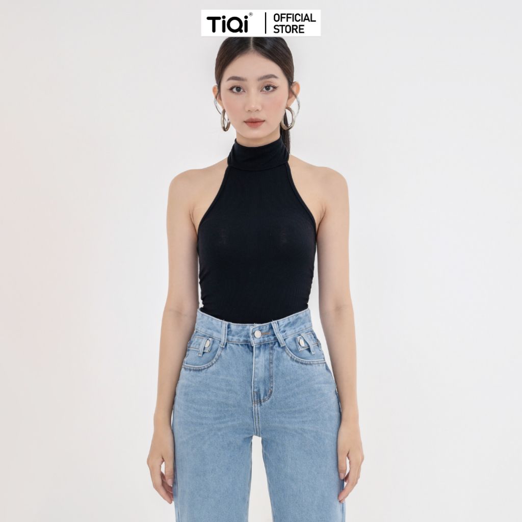  Áo croptop cổ yếm hở lưng TiQi A105 