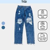  Quần Jean Baggy Đại Nữ rách gối TiQi Jeans B2-114 