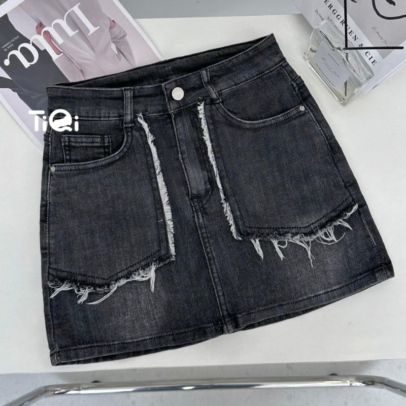  Chân váy jean ôm co giãn TiQi Jeans V1-273 