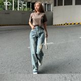  Quần jean nữ ống rộng rách Retro TiQi Jeans B2-305 