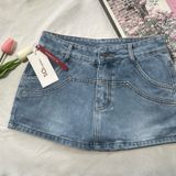  Chân Váy Jean Dáng Ngắn Có Lót Quần Y2k Tiqi Jeans V- 492 