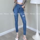  Quần Jean Skinny Nữ Lưng Cao Vải Denim Co Giãn TiQi Jean G1-515 