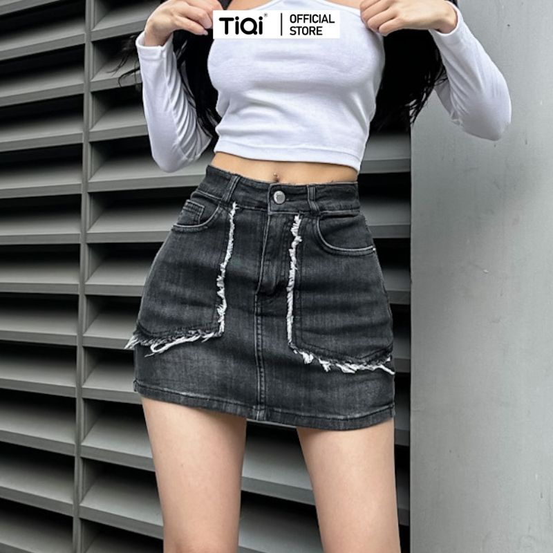  Chân váy jean ôm co giãn TiQi Jeans V1-273 