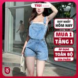  Quần Yếm jean ngắn tôn dáng TiQi Jeans Y491 