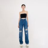  Quần Jean Ống Rộng Nữ Cao Cấp Hack Dáng Tiqi Jeans B2-1941 