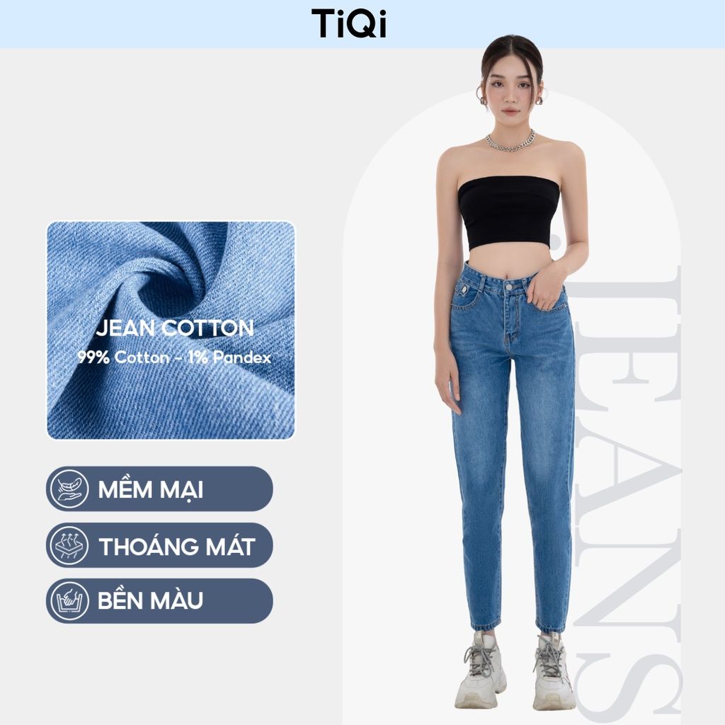  Quần Baggy Jeans Nữ Tiqi Jeans Phong Cách Hàn Quốc B1-173 