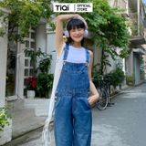  Quần Yếm Jean Dài Ống Rộng TiQi Jeans Y-494 