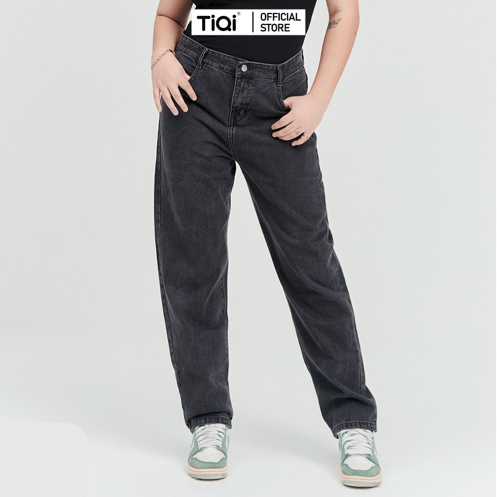  [BIGSIZE] Quần baggy nữ big size vải jean cotton cao cấp lưng cao TiQi Jeans B2-771 