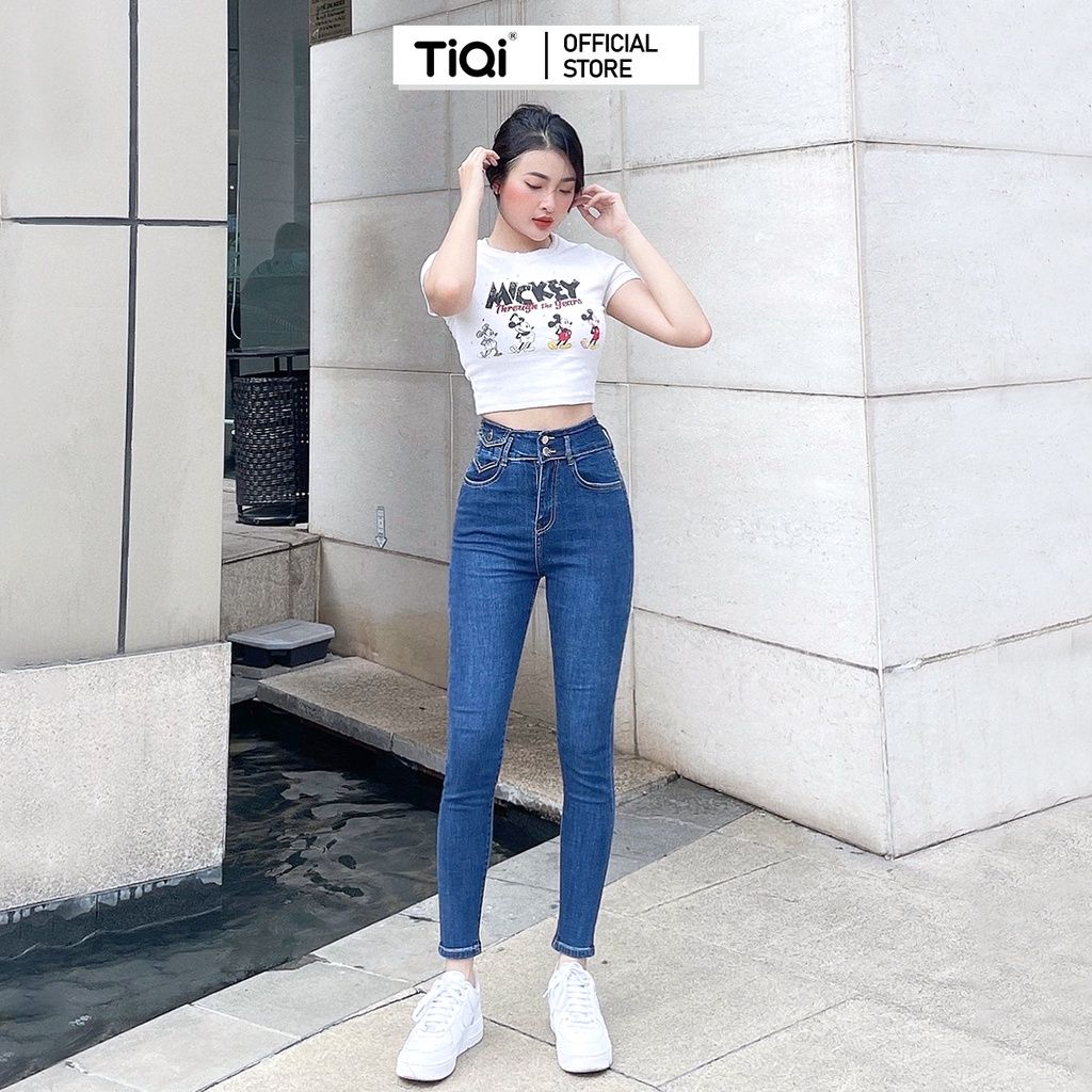  Quần Jean Skinny Nữ Vải Denim Co Giãn Màu Xám TiQi Jean G1-510 