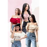  Áo Croptop Trễ Vai 2 Tầng TiQi Jeans A202 