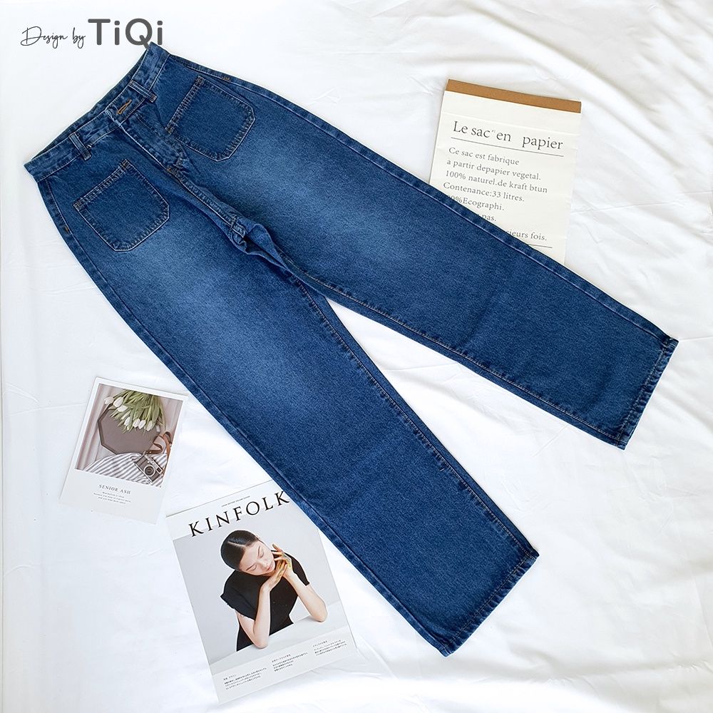  Quần Jean Ống Rộng Nữ TiQi Jeans Phong Cách Streetstyle B2-204 