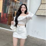  Chân váy jean co giãn lưng cao TiQi Jeans V1-272 