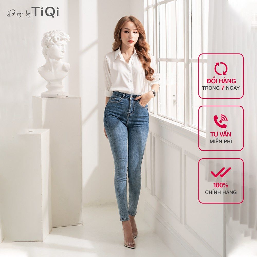  Quần Jean Nữ Skinny Lưng Cao Form Ôm Màu Ombre TiQi Jeans G1-01 