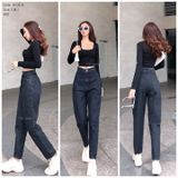  Áo croptop thun cotton tay dài cổ vuông nhiều màu TiQi Jeans A101 