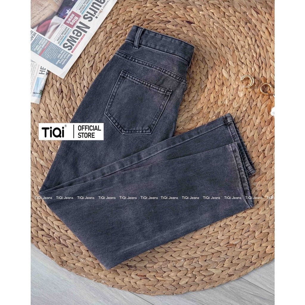  Quần baggy nữ lưng cao màu Đen Xám Xanh TiQi Jeans B1-77 