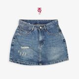  Chân váy jean bò ngắn ôm rách nhẹ TiQi Jeans V1-265 