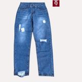  Quần Jean Baggy Đại Nữ rách gối TiQi Jeans B2-185 