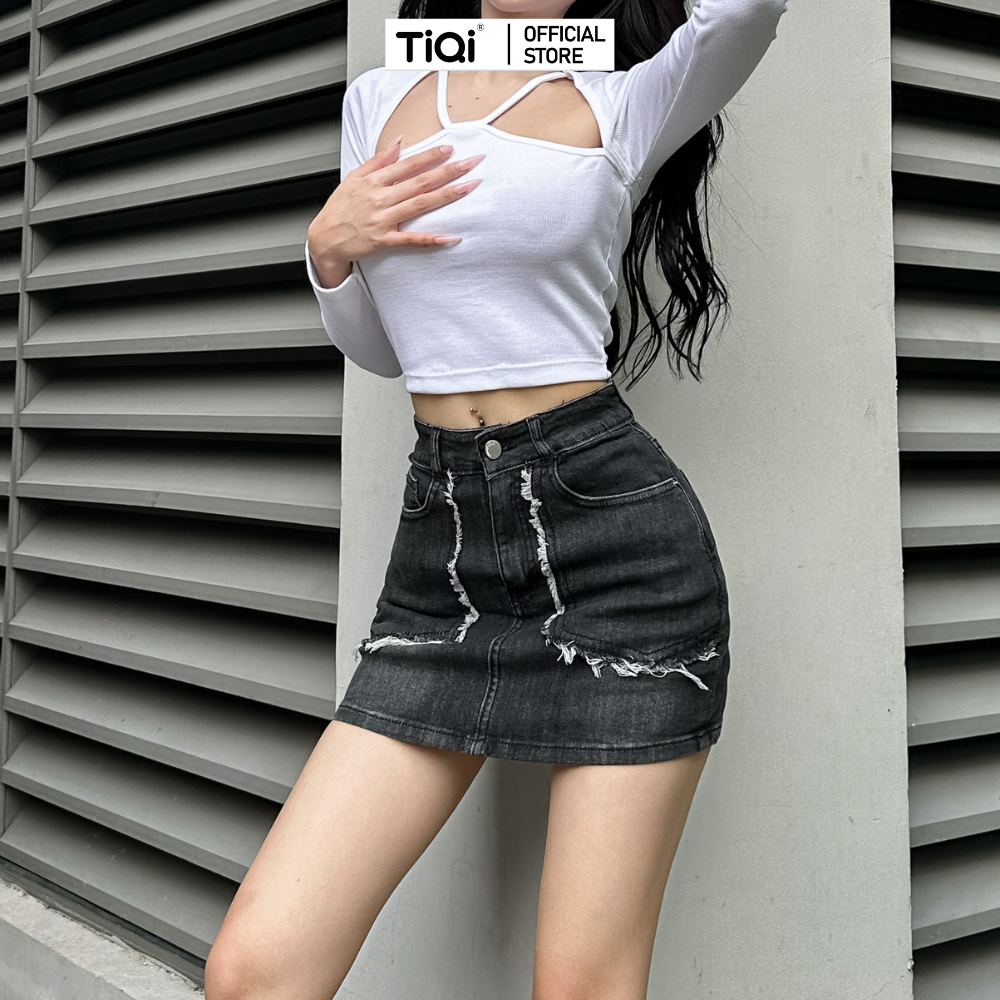  Chân váy jean ôm co giãn TiQi Jeans V1-273 