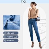  Quần Jean Baggy Nữ Lưng Cao 2 Nút Tôn Dáng Tiqi Jeans B1-193 