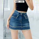  Chân Váy Jean Chữ A Lai Tua Rua TiQi Jeans V1-292 