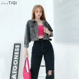  Quần jean ống rộng nữ màu đen TiQi Jeans cao cấp B2-201 