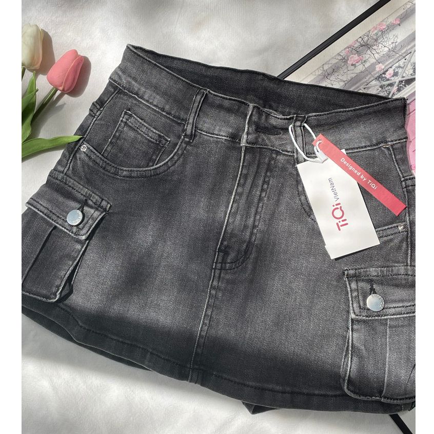  Chân váy jeans y2k dáng ngắn co giãn TiQi Jeans V1-285 