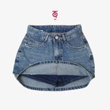  Chân váy jean bò ngắn ôm rách nhẹ TiQi Jeans V1-265 