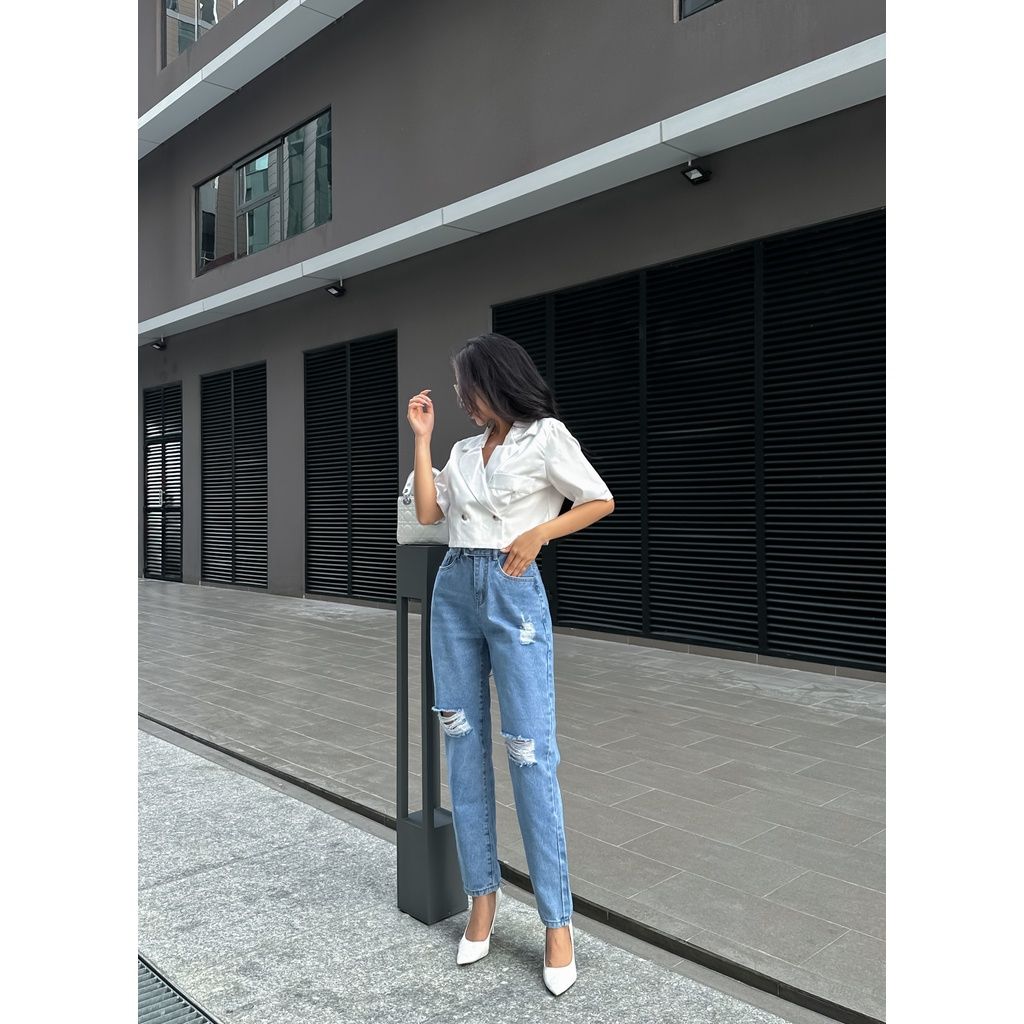  Quần jean baggy nữ mẫu mới màu hot trend TiQi Jeans B1-264 