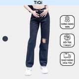 Quần jean ống rộng nữ màu đen TiQi Jeans cao cấp B2-201 