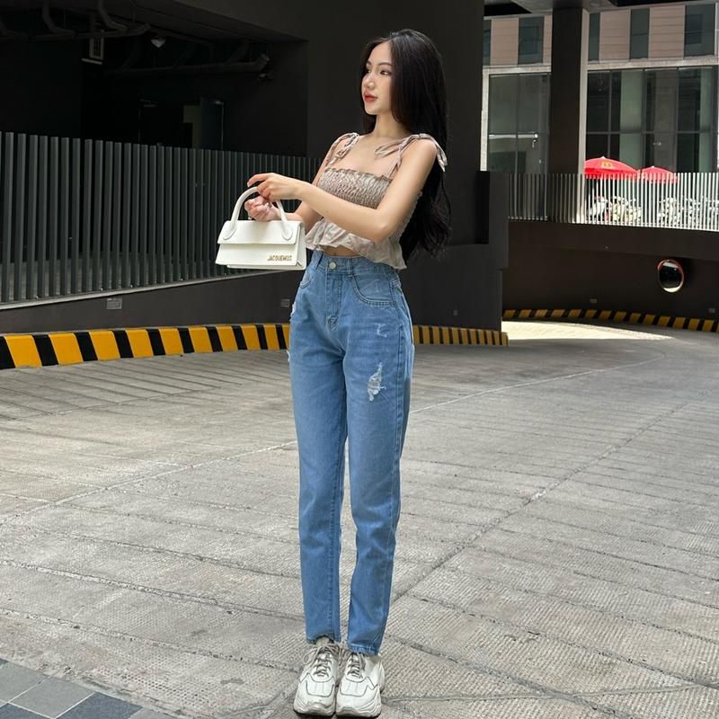  Quần Baggy Jean Rách Nhẹ TiQi Jeans B1-257 