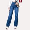 Quần jean ống rộng nữ rách gối form suông ombre TiQi Jeans B2-2221