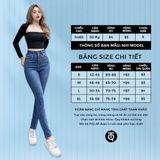  Quần Jean Nữ Skinny Lưng Cao Tôn Dáng TiQi Jeans G1-505 