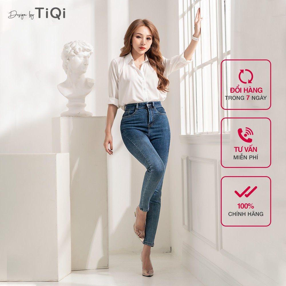  Quần Jean Nữ Skinny Lưng Cao Form Ôm Màu Ombre TiQi Jeans G1-01 