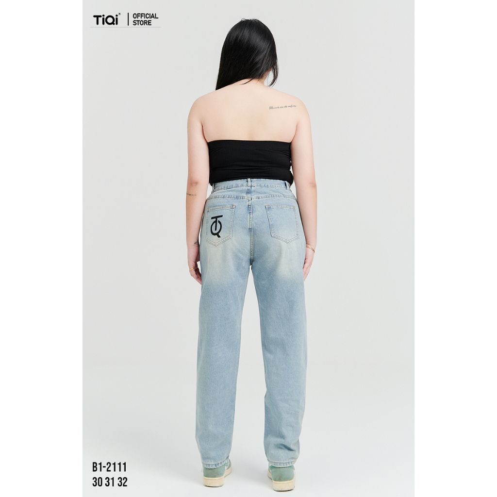  [BIGSIZE] Quần baggy jean nữ big size cao cấp lưng cao TiQi Jeans B3-2111 