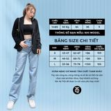  Quần Jean Bò Ống Rộng Nữ Cạp Chéo Lưng Cao Màu Đen Hack Dáng Tiqi Jeans B2-225 