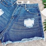  Quần short nữ Bigsize vải jeans cotton lưng cao TiQi Jeans S2-430 