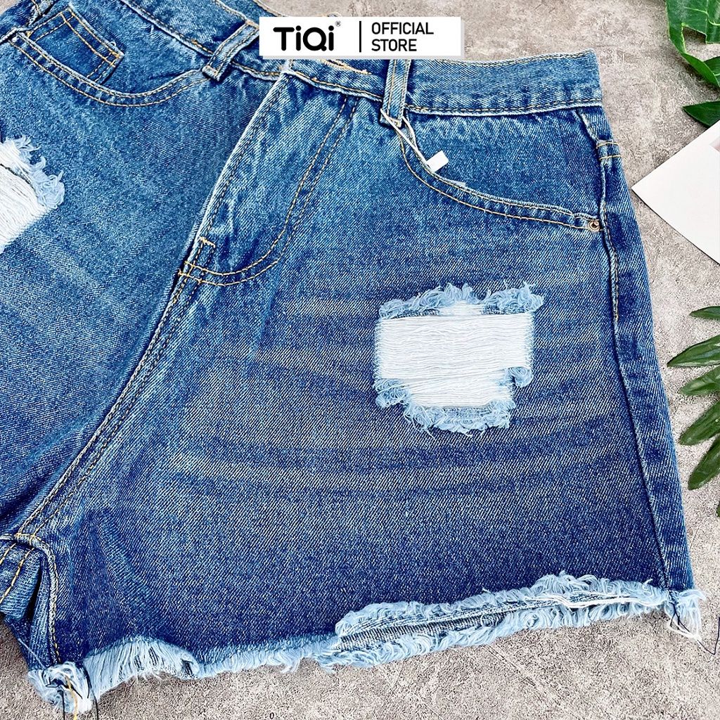  Quần short nữ Bigsize vải jeans cotton lưng cao TiQi Jeans S2-430 