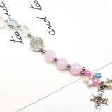  Pastel Floral Crystal Rosary - Vòng mân côi pha lê mix màu pastel thiết kế handmade 