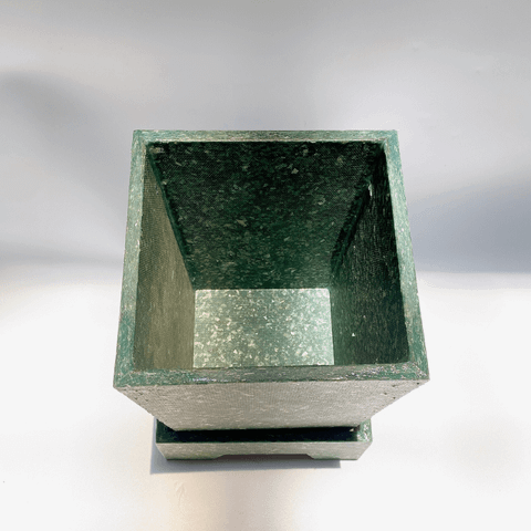 Chậu cây bằng nhựa tái chế (Màu xanh)