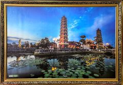 Tranh từ nhựa tái chế CHÙA HOẰNG PHÚC