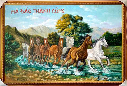 Tranh từ nhựa tái chế MÃ ĐÁO THÀNH CÔNG