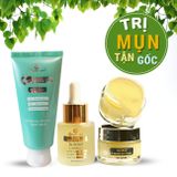  Bộ Tri Mụn ẩn , Mụn đầu đen, Mụn thâm Doctor Care dịu nhẹ dành cho nam nữ da dầu mụn ( Serum 20ml + kem 30g +sữa rửa mặt 130g) ) 