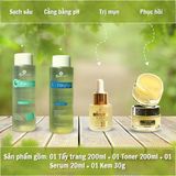  Bộ Tri Mụn ẩn ,Mụn đầu đen,Mụn thâm Doctor Care (serum20l+ kem3g+ tonner200ml+tay trang200ml ) 