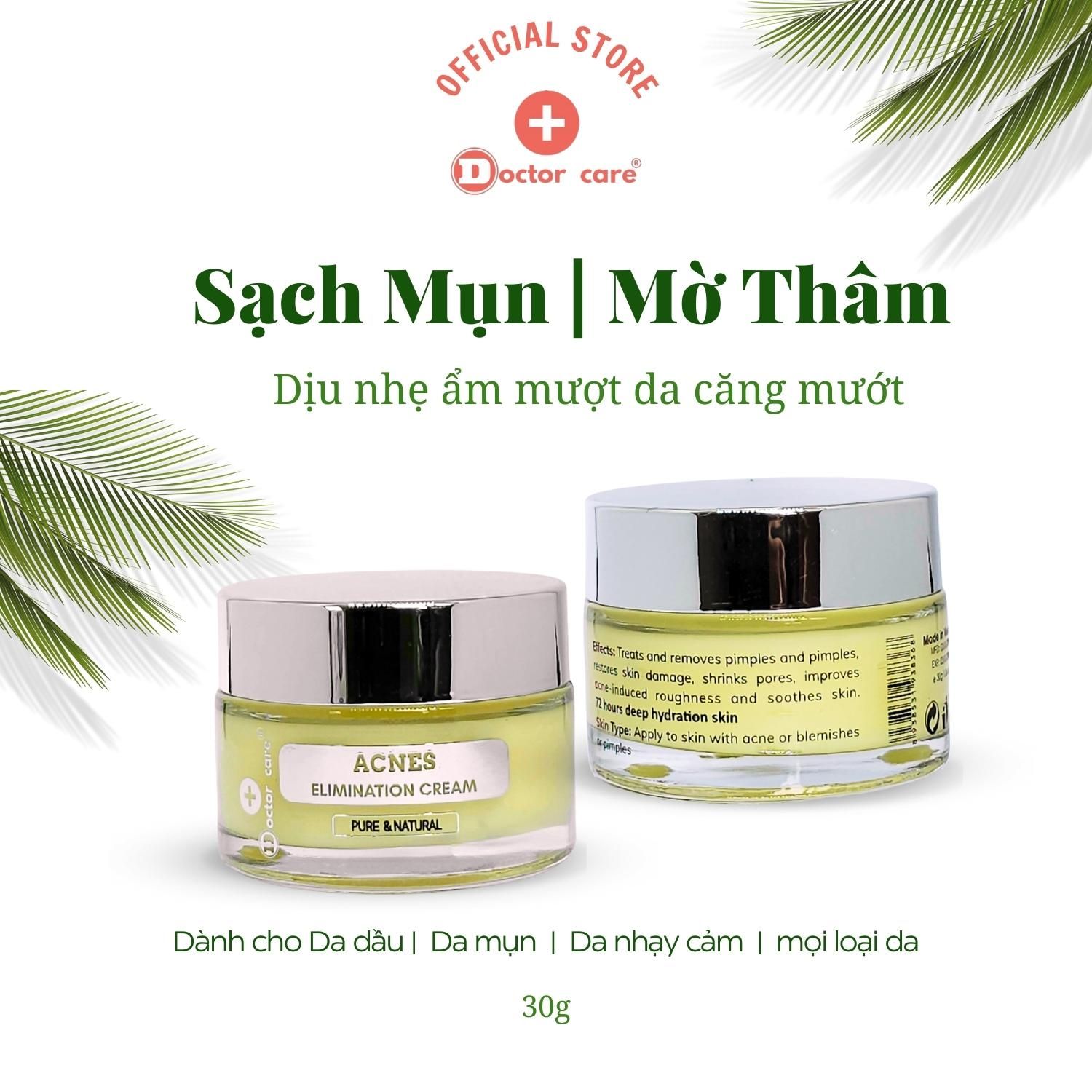  Kem Đặc Tri Mụn ẩn, Mụn đầu đen Doctor Care Acnes Elimination Cream 30g 