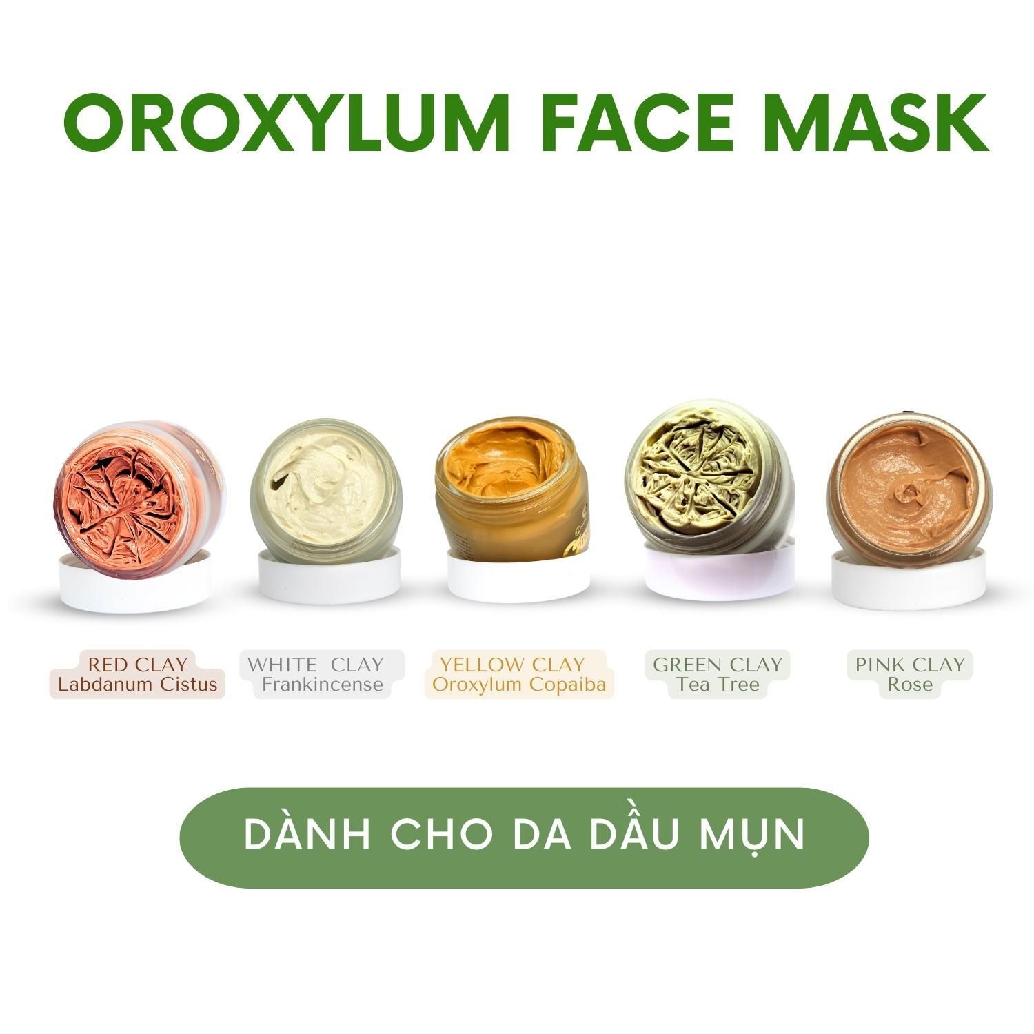  Mặt nạ đất sét kiềm dầu giảm mụn đầu đen, mụn cám Oroxylum Face Mask Doctor care 