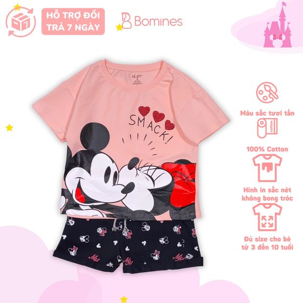  Đồ bộ ngắn bé gái Mickey Minnie 