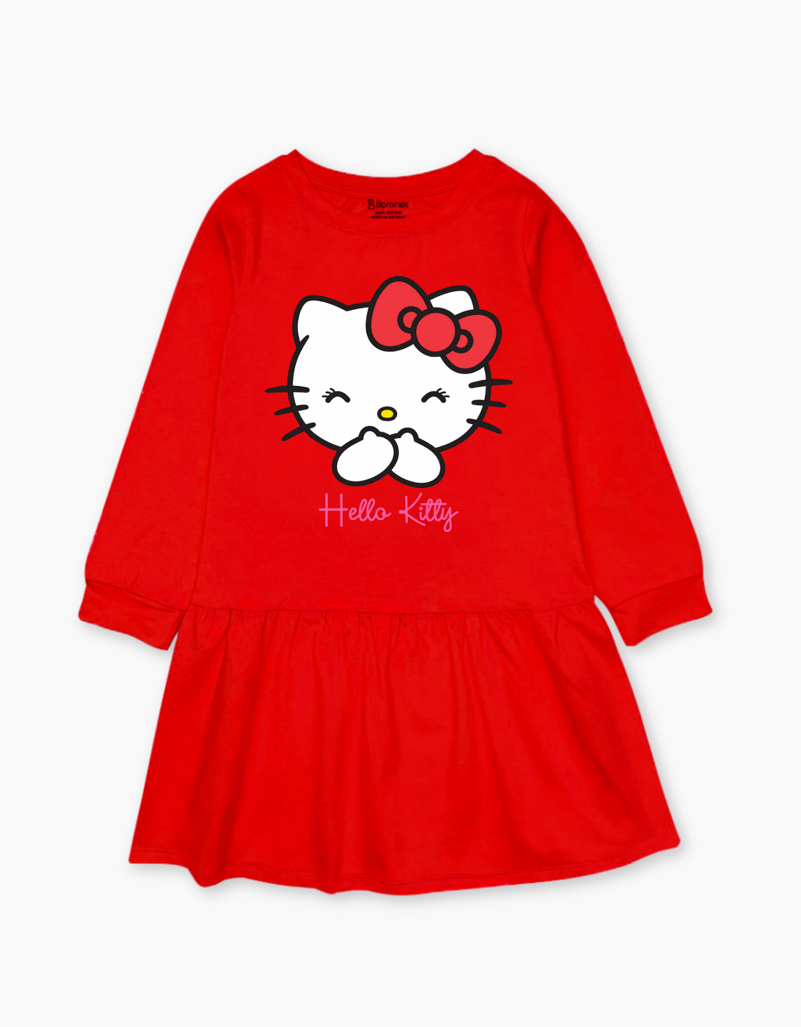  Váy bé gái mùa thu tay dài Hello Kitty 