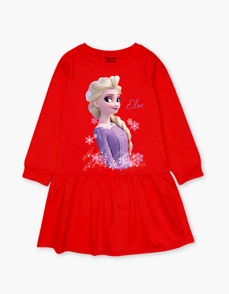  Váy bé gái mùa thu tay dài Elsa 