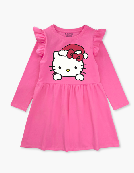  Váy bé gái mùa thu tay dài Hello Kitty 